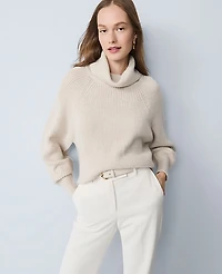 Ann Taylor Ribbed Turtleneck Sweater Women's
