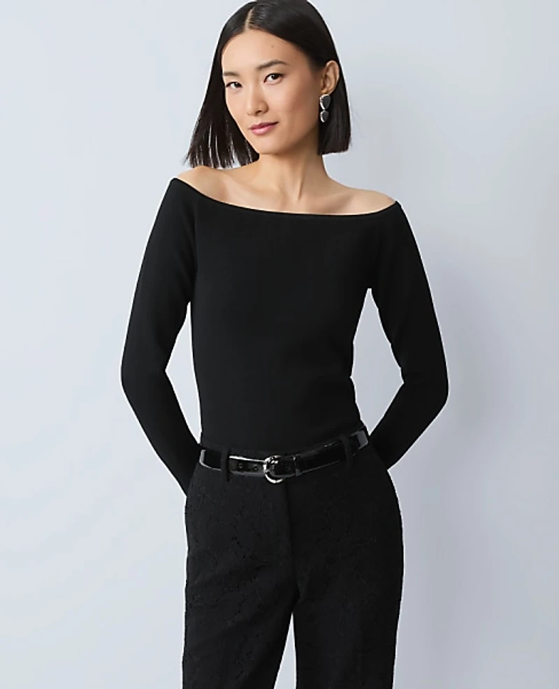 Ann Taylor Off-The-Shoulder Sweater Women's