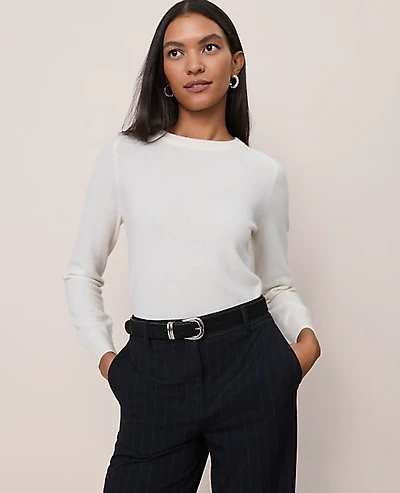 Ann Taylor Cashmere Crew Neck Sweater Women's