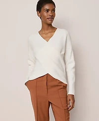 Ann Taylor Ribbed Wrap Sweater Women's