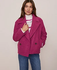 Ann Taylor Petite Weekend Short Trench Coat Strawberry Shortcake Women's