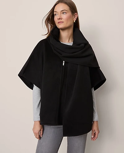 Ann Taylor Zip Scarf Poncho Women's
