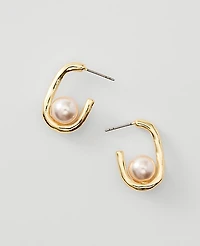 Ann Taylor Pearlized Drop Earrings Goldtone Women's