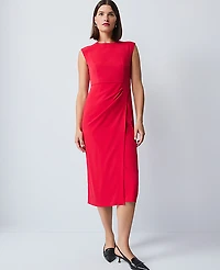 Ann Taylor Petite Faux Wrap Sheath Dress Iconic Red Women's