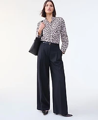 Ann Taylor The Pleated Wide-Leg Pant Size 0 Black Women's