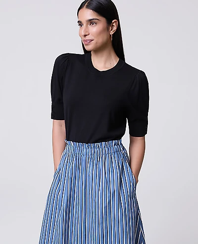 Ann Taylor Button Sweater T-Shirt Women's