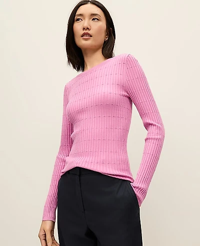 Ann Taylor Weekend Textured Stitch Sweater Women's
