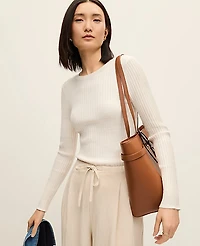 Ann Taylor Weekend Textured Stitch Sweater Size Small Winter White Women's
