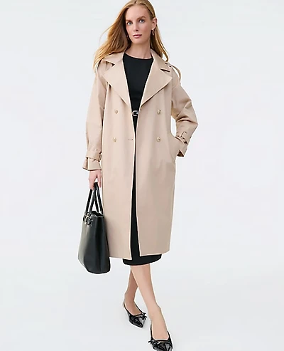 Ann Taylor Refined Trench Coat Cool Sesame Women's