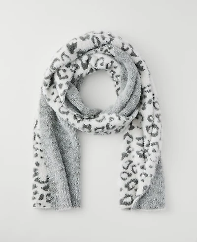 Ann Taylor Leopard Print Blanket Scarf Pearl Shadow Women's