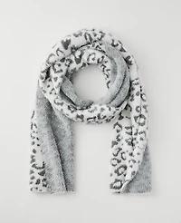 Ann Taylor Leopard Print Blanket Scarf Pearl Shadow Women's