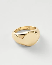 Ann Taylor Metal Signet Ring Goldtone Women's