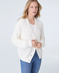 Ann Taylor Weekend Waffle Knit Cardigan Women's
