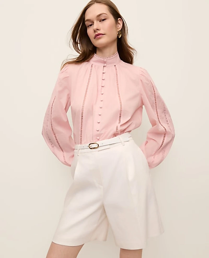 Ann Taylor Embroidered Blouse Women's