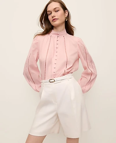 Ann Taylor Embroidered Blouse Women's