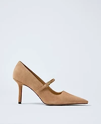 Ann Taylor Leather Mary Jane Pump Size 10 Sesame Women's