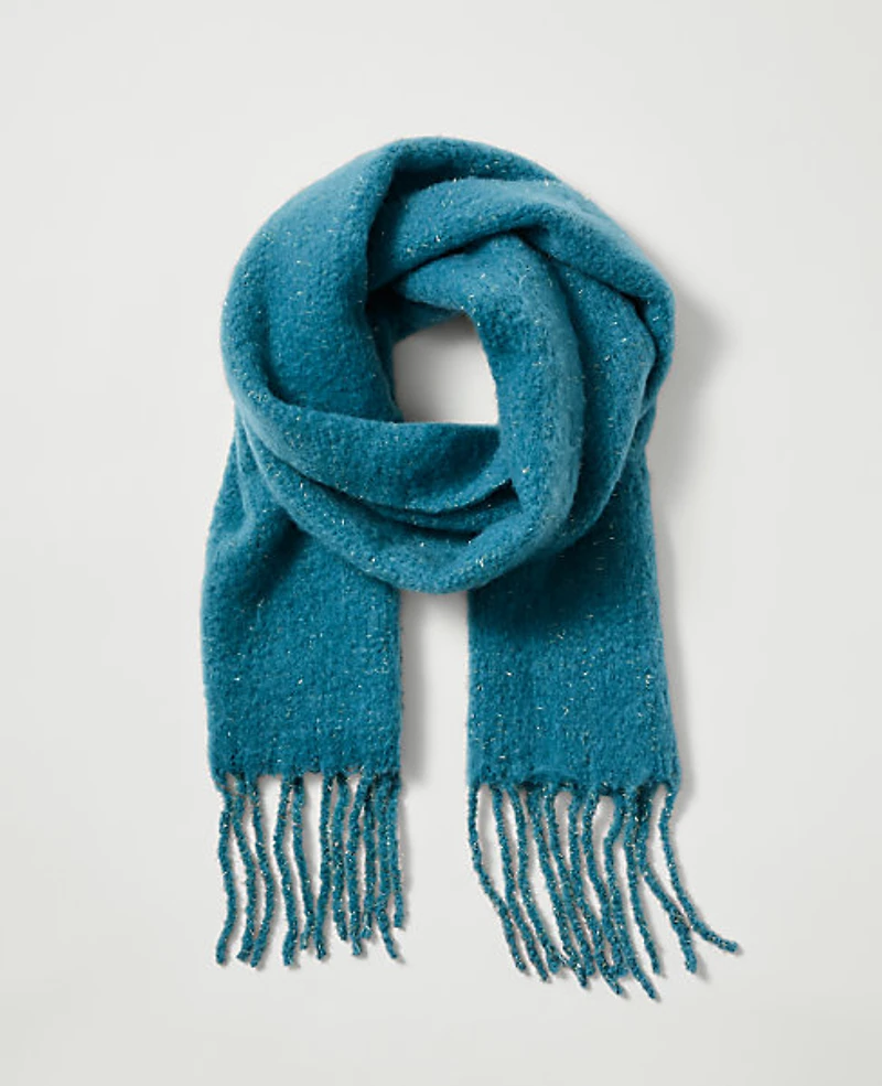 Ann Taylor Weekend Collection Shimmer Blanket Scarf Moroccan Turquoise Women's