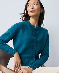 Ann Taylor Cozy Crew Neck Cardigan Pacific Shore Women's