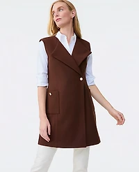 Ann Taylor Buttoned Trench Vest Women's