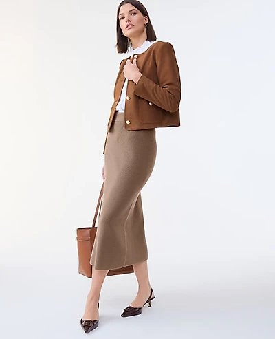 Ann Taylor Petite Ribbed Sweater Skirt Women's