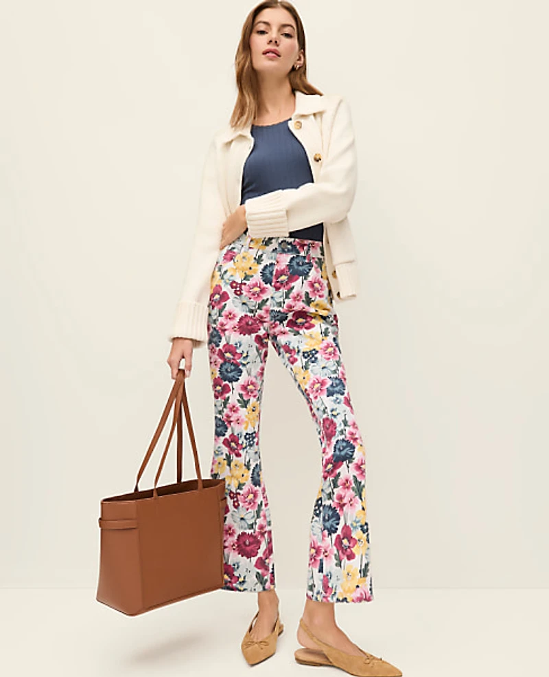 Ann Taylor The Weekend Floral Cropped Boot Jean Women's