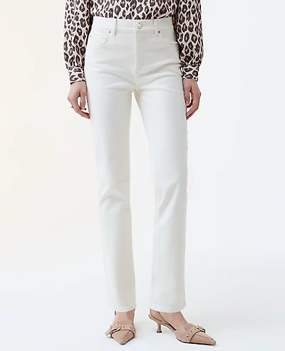 Ann Taylor The Petite Slim Jean — Curvy Fit Size 0 Ivory Women's