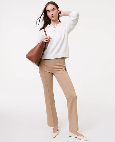 Ann Taylor Petite Weekend Easy Fit Flare Ankle Pant Size Small Cafe Au Lait Women's