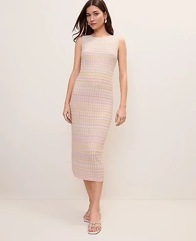 Ann Taylor Ombré Crochet Sweater Dress Pirouette Women's
