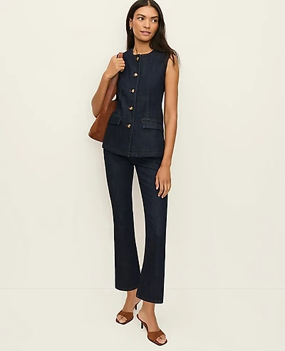 Ann Taylor The Cropped Boot Jean Classic Rinse Wash Women's