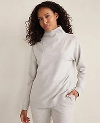 Ann Taylor Haven Well Within Fleece Crossover Sweatshirt Heather Women's