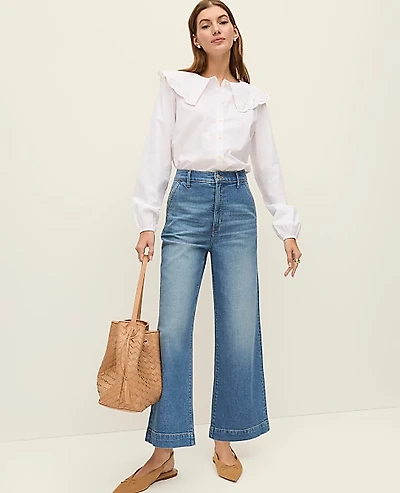 Ann Taylor The Weekend Trouser Jean Light Wash Women's