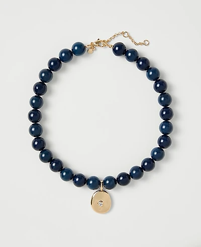 Ann Taylor Stone Pendant Necklace Night Sky Women's