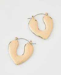 Ann Taylor Open Heart Drop Earrings Goldtone Women's
