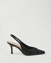 Ann Taylor Leather Cutout Slingback Pump Women's