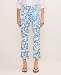 Ann Taylor The Flare Ankle Pant Floral Print — Curvy Fit Sea Haze B Women's