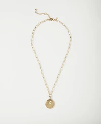 Ann Taylor Pendant Chain Link Necklace Goldtone Women's