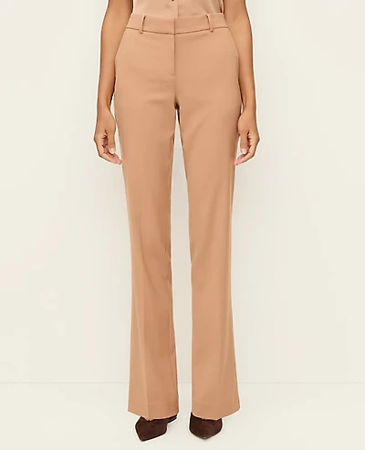 Ann Taylor The Straight Pant Plaid — Curvy Fit Weathered Oak Women's