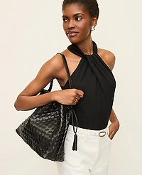 Ann Taylor Petite Twist Neck Halter Top Women's