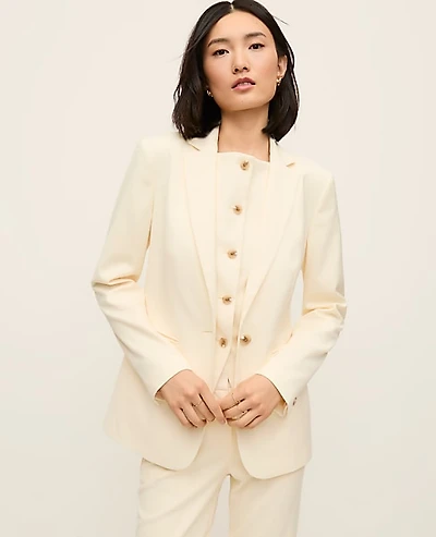 Ann Taylor The Petite Fitted Long Blazer Women's