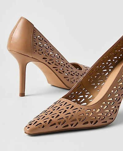 Ann Taylor Pointy Toe Perforated Pump Women's