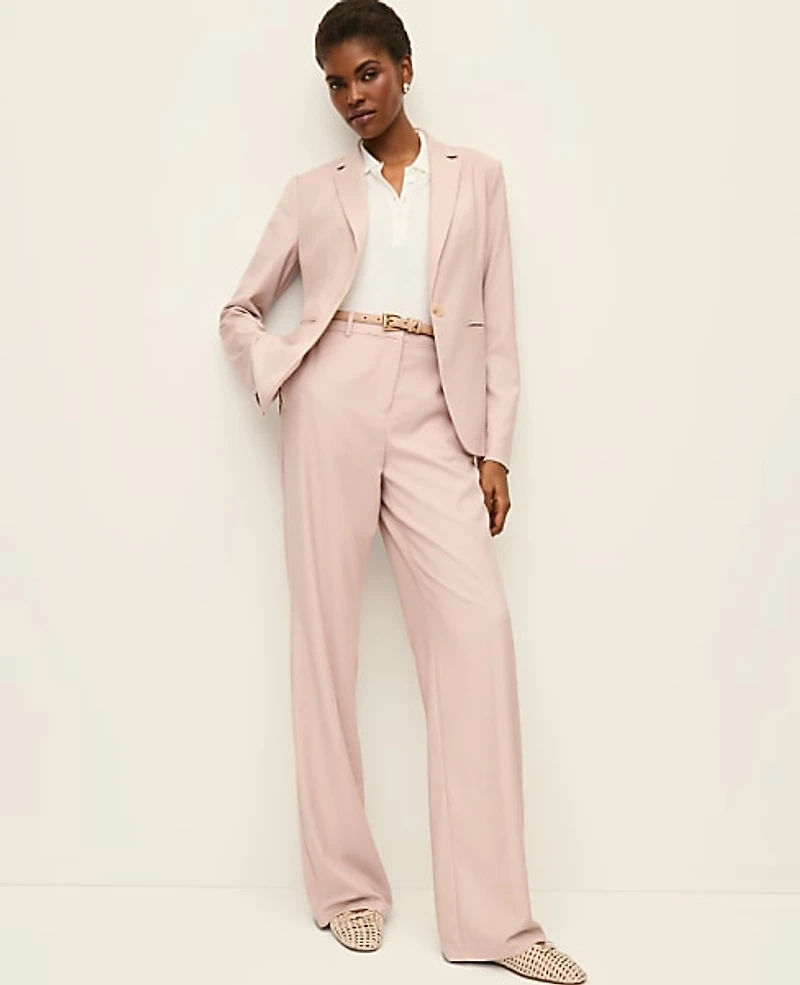 Ann Taylor The Wide-Leg Pant Brushed Sand Women's