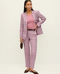 Ann Taylor The Petite High Rise Everyday Ankle Pant in Plaid Size 2 Purple Multi Women's
