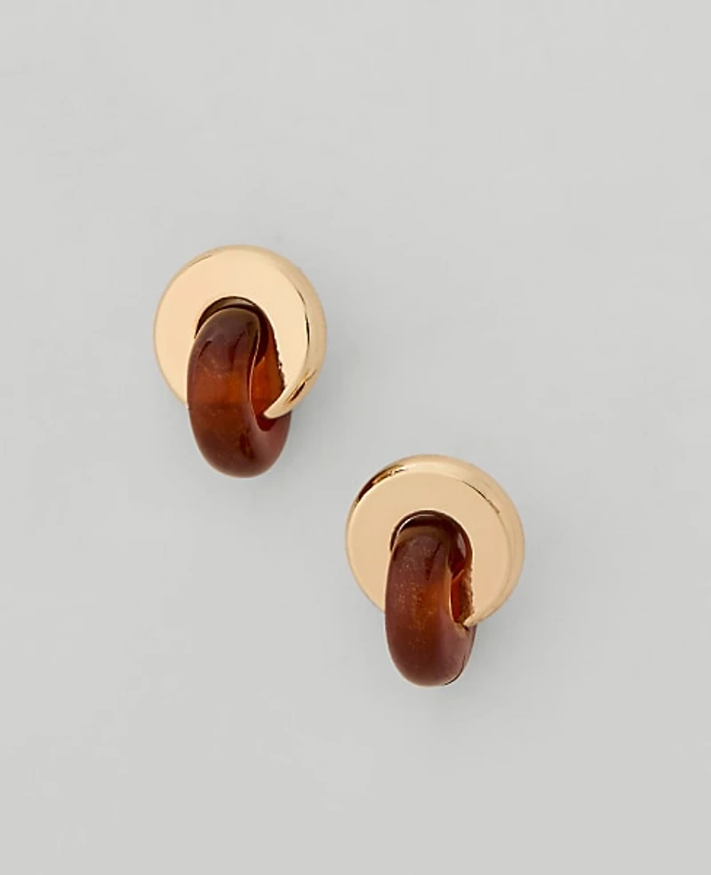 Ann Taylor Mini Hoop Earrings Goldtone Women's