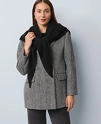 Ann Taylor Oversized Triangle Wrap Scarf Black Women's