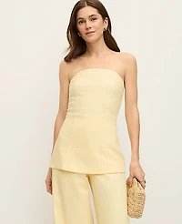 Ann Taylor Strapless Linen Blend Tunic Top Women's
