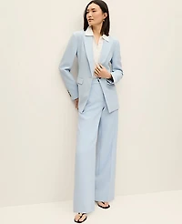Ann Taylor The Petite Perfect Wide-Leg Pant Fluid Crepe Coastal Glow Women's