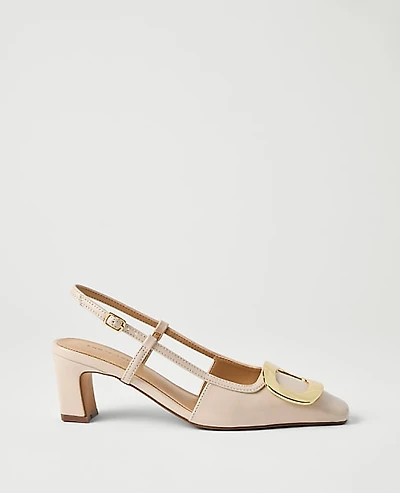 Ann Taylor Patent Leather Buckle Pump Women's