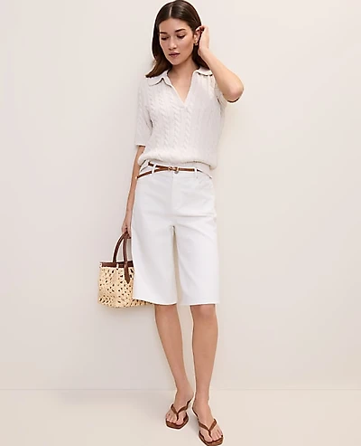 Ann Taylor The Petite Bermuda Short White Women's