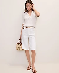 Ann Taylor The Petite Bermuda Short Size 14 White Women's