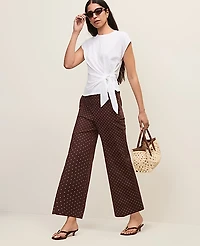 Ann Taylor The Tall Grace Pant Polka Dot Rich Walnut Women's